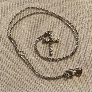 Lisa Robertson Sterling Cross Necklace, 20”, new
